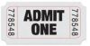 Admit One Single Roll Tickets - 2,000 Tickets per Roll